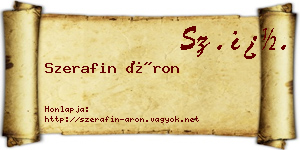 Szerafin Áron névjegykártya